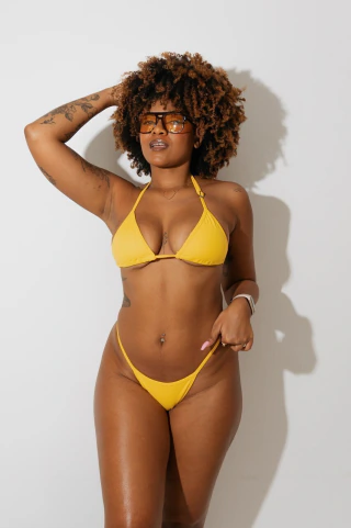 Biquíni Bronze Regulagem Amarelo