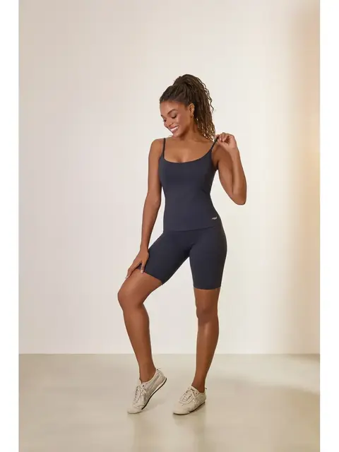 Blusa de Alças Em Poliamida
