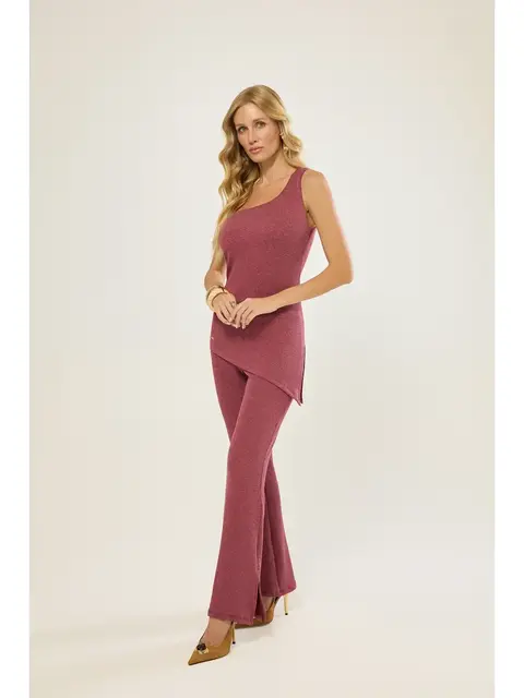 Blusa Assimetrica Canelada