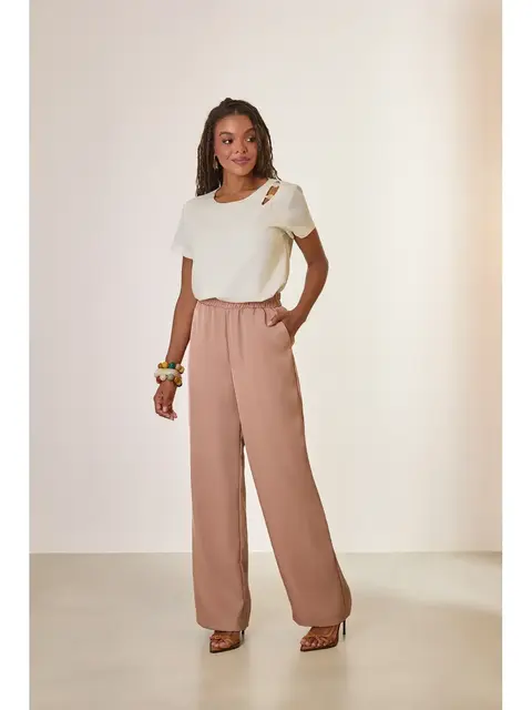 Calca Pantalona com Elastico