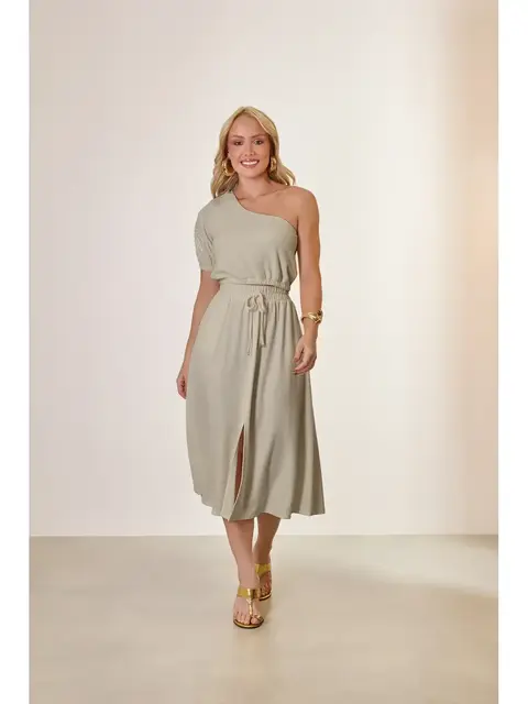 Saia Midi com Bolsos