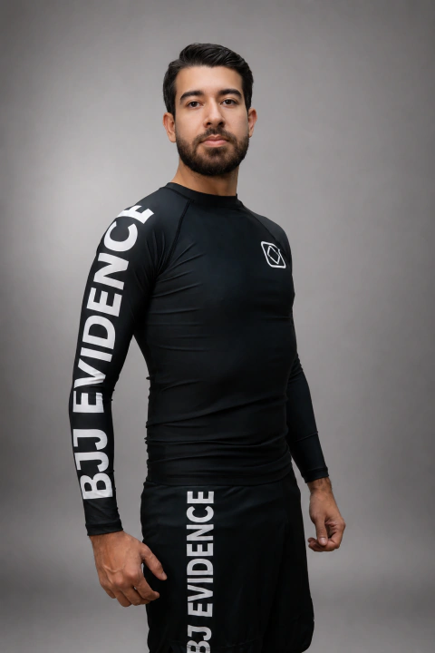 Rashguard Masculino Manga Longa Jiu-Jitsu Preta | BJJ EVIDENCE