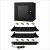 Kit Mini Rack 19 12u 470mm 2 Bandejas Régua 8 Tomadas Preto