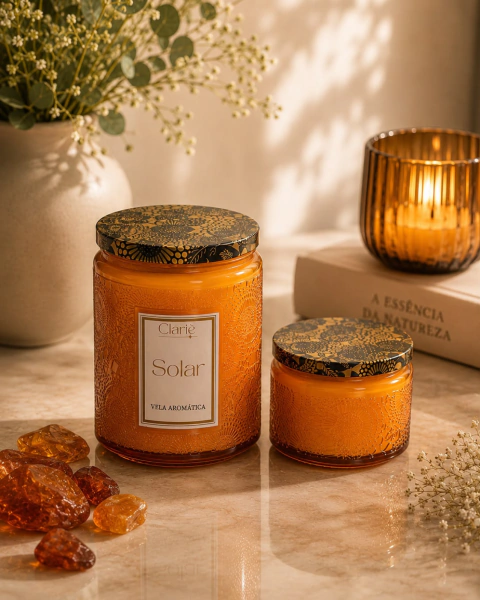 Vela Artesanal Solar 200g ou 100g