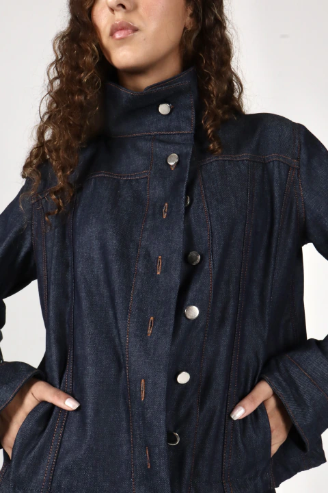 Campera Corteza Jean Azul