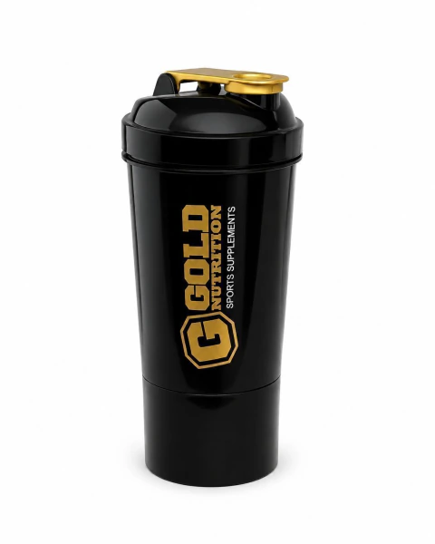 GOLD NUTRITION SHAKER NEGRO DORADO