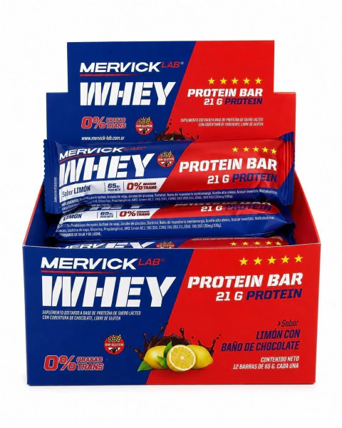 MERVICK WHEY PROTEIN BAR LIMÓN