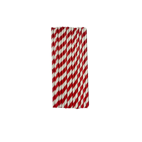 Sorbete Polipapel Rayado Rojo x25u