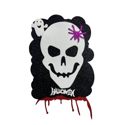 Cartel Goma Eva Calavera con Sangre Negro x 1