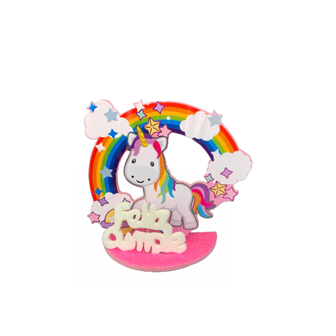 Adorno para torta Unicornio Goma Eva