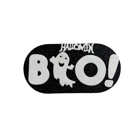 Adorno Goma Eva Negro Fantasma «Boo!» x1