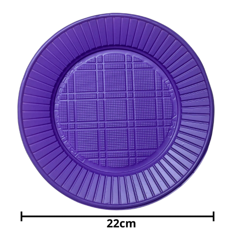 Platos Violeta Grande Descartables x25