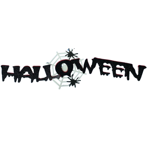 Cartel Goma Eva Halloween con Telaraña x 1