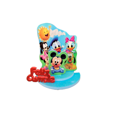 Adorno para torta Mickey Bebe Goma Eva