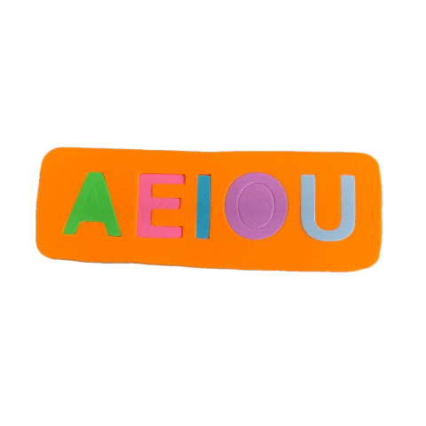Juego Didactico de Encastre de Abecedario Vocales