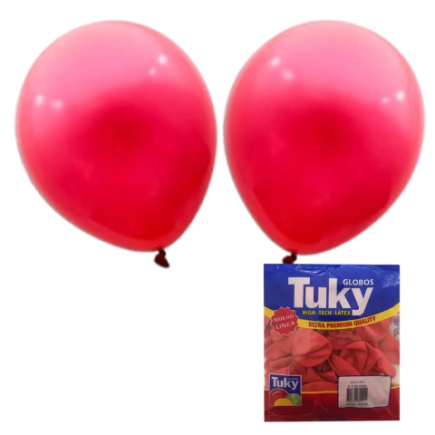 Globos Tuky 9″ Estandar Rojo x25u