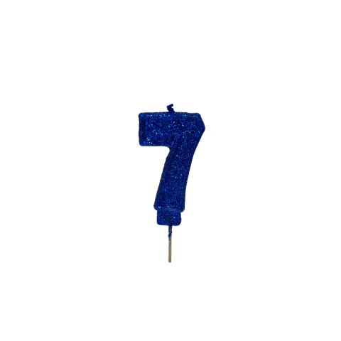 Vela Numero 7 Gibre Azul