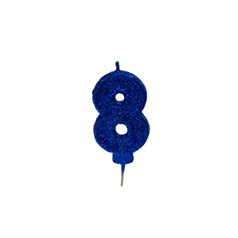Vela Numero 8 Gibre Azul