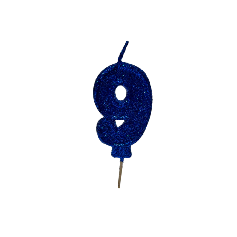 Vela Numero 9 Gibre Azul