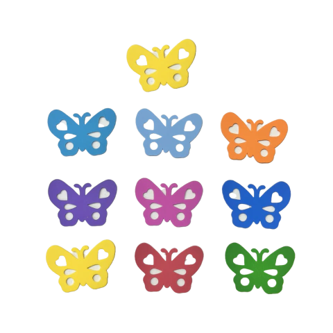 Figura de Mariposa Goma Eva x 10 unid.