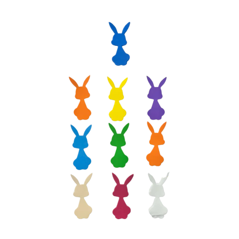 Figura de Conejo Goma Eva x 10 unid.