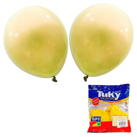 Globo Tuky 9″ Estandar Amarillo x25u