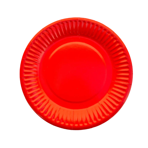 Platos Polipapel Rojo x8u