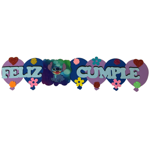 Cartel Goma Eva de Stitch