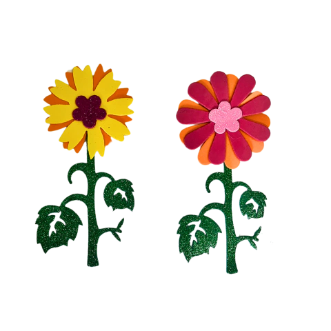 Pack de 2 Flores Medianas con Tallo