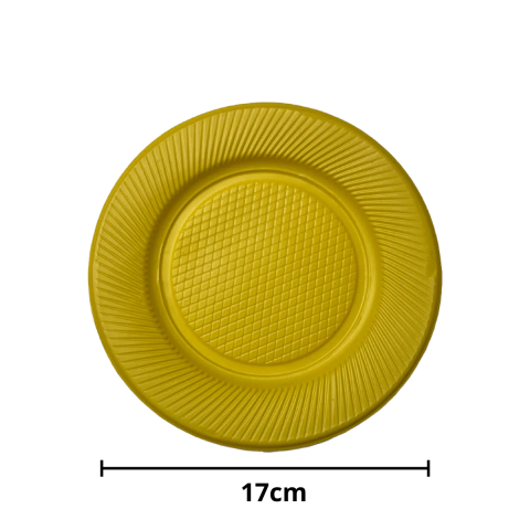 Platos Amarillo De Postre Descartables x50