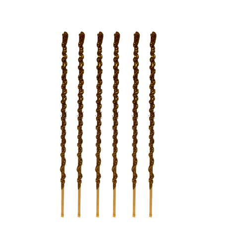 Velas Largas Dorada X 6 Unidades