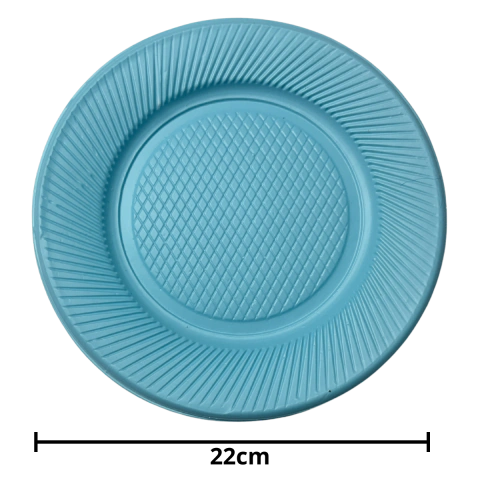 Platos Celeste Grande Descartables x25