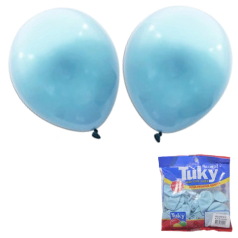 Globo Tuky 9″ Estandar celeste x25u