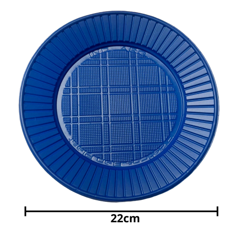 Platos Azul Grande Descartables x25