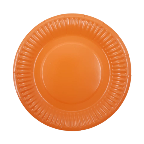 Platos Polipapel Naranja x8u