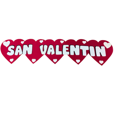Cartel San Valentín Corazones