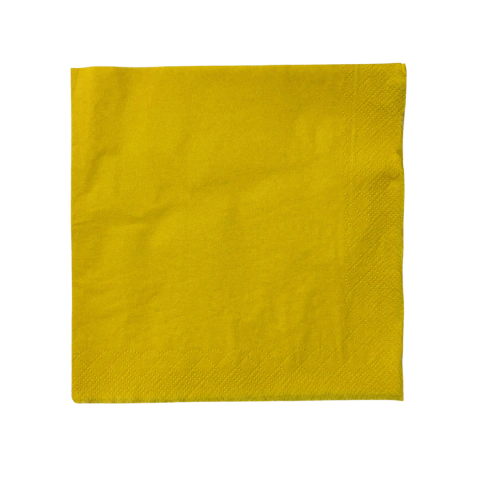 Servilleta Color Amarillo 33×33 x 20u.