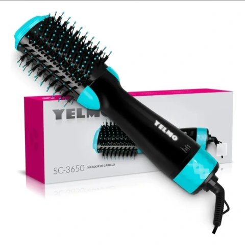 Cepillo Electrico Secador Y Alisador Yelmo Sc-3650 1200w 4 en 1 Efecto antifrizz
