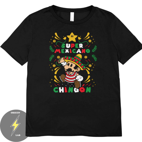 Playera Streetwear - Super Mario Mexicano Chingón