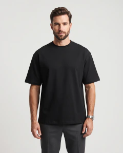 Camiseta Suedine Masculina Preta