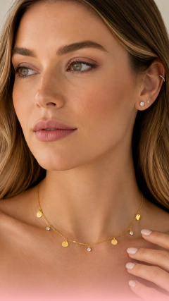 Choker Pontos de Luz e Círculos
