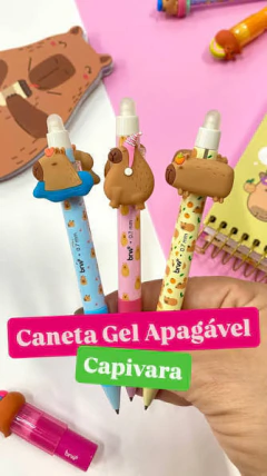 Caneta em Gel Apagável Capivara Gira Gira