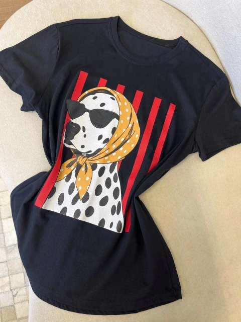 T-shirt Estampa Dálmata