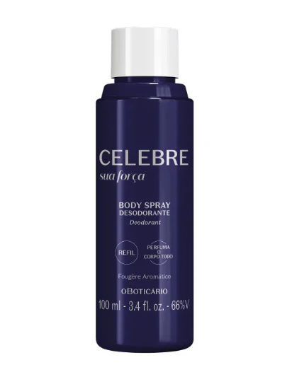 REFIL BODY SPRAY DESODORANTE - CELEBRE MASCULINO 100ML