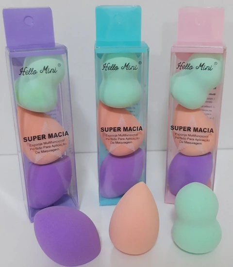 KIT 3 MINI ESPONJAS SUPER MACIAS - HELLO MINI