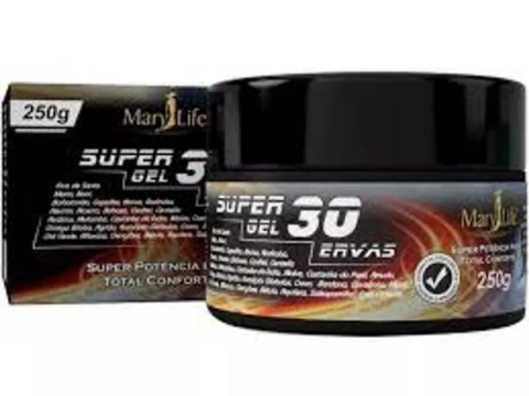 SUPER GEL 30 ERVAS PARA MASSAGEM 250G - MARYLIFE