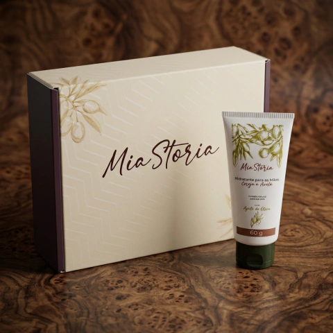 Creme Hidratante para as Mãos Mia Storia Cereja e Avelã com Azeite de Oliva 60g