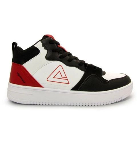 Zapatilla Basic Style White & Black & Red