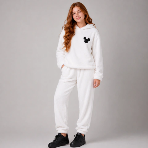 Conjunto Mickey Branco Brilhoso