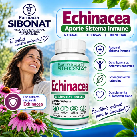 Equinácea 300 mg – 60 cápsulas | Farmacia SIBONAT